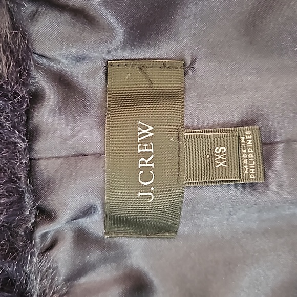 J. Crew faux fur zip up vest royal blue - Picture 4 of 5